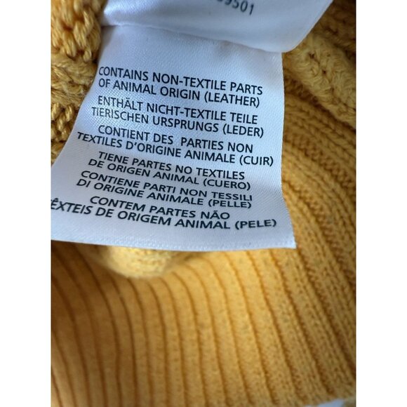 GANT Mustard Yellow Cable Knit High Neck Sweater Size Small 100% Cotton - Picture 9 of 9